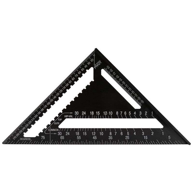 45 Degree Aluminum Alloy Angle Ruler, 12 Inch Aluminum Alloy