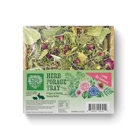 Herbal Forage Tray by Small Pet Select – Natural Treat with Grass, Parsley, Echinacea & Birch for Rabbits, Guinea Pigs & Other Small Pets