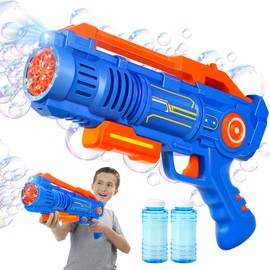 TOY Life Bubble Gun for Kid Bubble Machine for Toddler Bubble Blower for Toddlers with 3 Bubble Solutions Bubble Maker Bubble Blaster Gun Outdoor Outside Bubble Toys for Boys Girls Age 3 4 5 Year Old