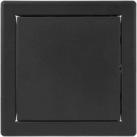 6" x 6" Inch Steel Access Panel Door - for Indoor Use - Opening Flap Cover Plate - Box Door Lock - Door Latch - Black Inspection Hatch - Anthracite Polymer Coating - Intended for Walls and Ceilings