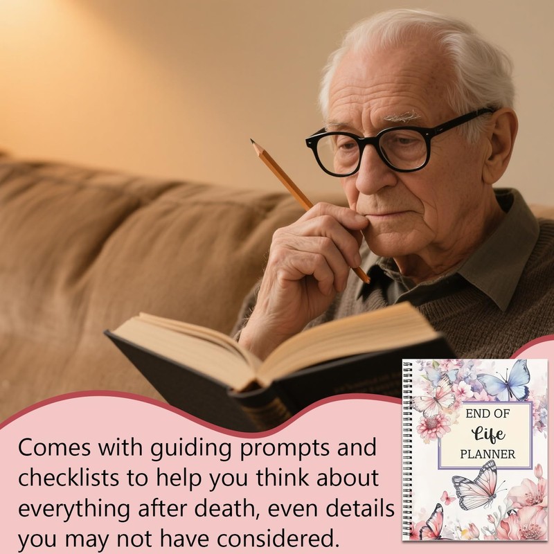 End of Life Planner Book with Twin Wire Spiral Binding,