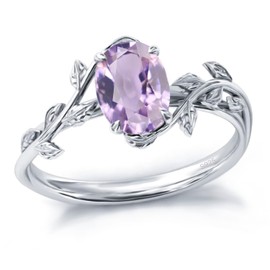 Oval Natural Moss Agate/Opal/Birthstone Ring 925 Sterling Silver Christmas Ring for Women Leaf Birthday Ring Jewelry Gifts for Her, 8, Created Gemstone, Created Alexandrite