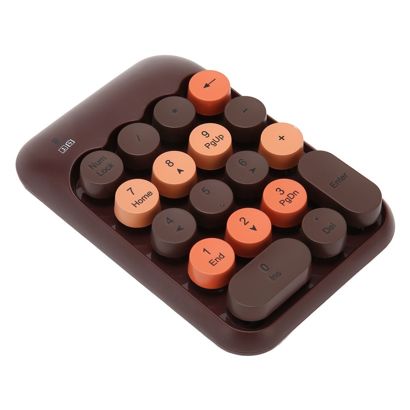 2.4GHz Wireless Numeric Keypad 18 Keys Retro Color Round Keycaps