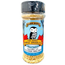 Barred Woods Maple - Pure Vermont Organic Maple Sprinkles Crunch (Perfect Coffee, Ice Cream and Yogurt Topping) - Maple Sugar Pebbles