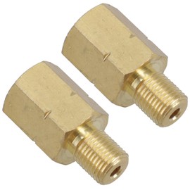 AB Tools Brass Brake Pipe Union Fitting Adaptor Metric M10 Male – M12 Female 2pc