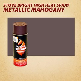 Stove Bright High Temp Spray Paint, Satin, Up To 1200 Degrees, 12 Ounce (Pack of 1), 6195 - Metallic Mahogany