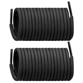 Endoto Shoelaces for Marten Boots Round Shoe Laces Replacement Shoes Strings(Color:Black,Size:65Inch)