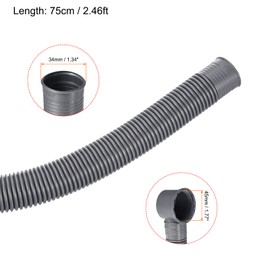 sourcing map Bathtub Drain Pipe Expandable Waste Drain 75cm Tubing Flexible Drainage Hose for Bathroom Shower, Grey Pack of 1
