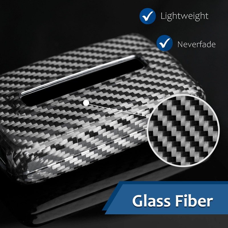 T-carbon Real Glass Fiber Car Key Case Cover Compatible with