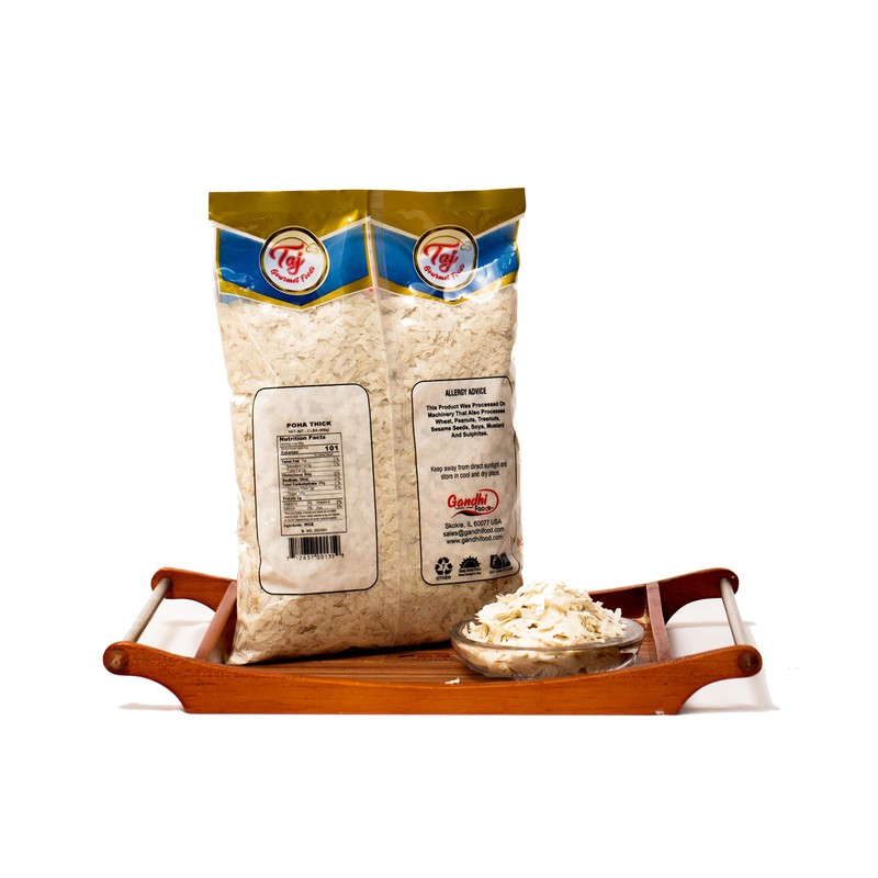 TAJ Poha Thick 2-Pounds | Powa Flattened Rice
