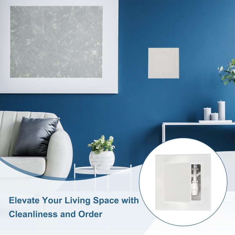 PATIKIL 8x6 Inch Self-Adhesive Access Panel, 2Pcs ABS Plumbing Access