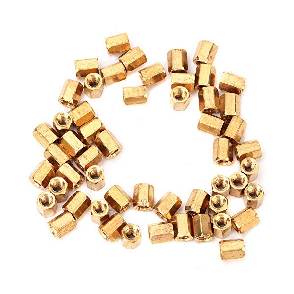Pack of 50 M3 x 6 mm Brass Spacer, Hollow