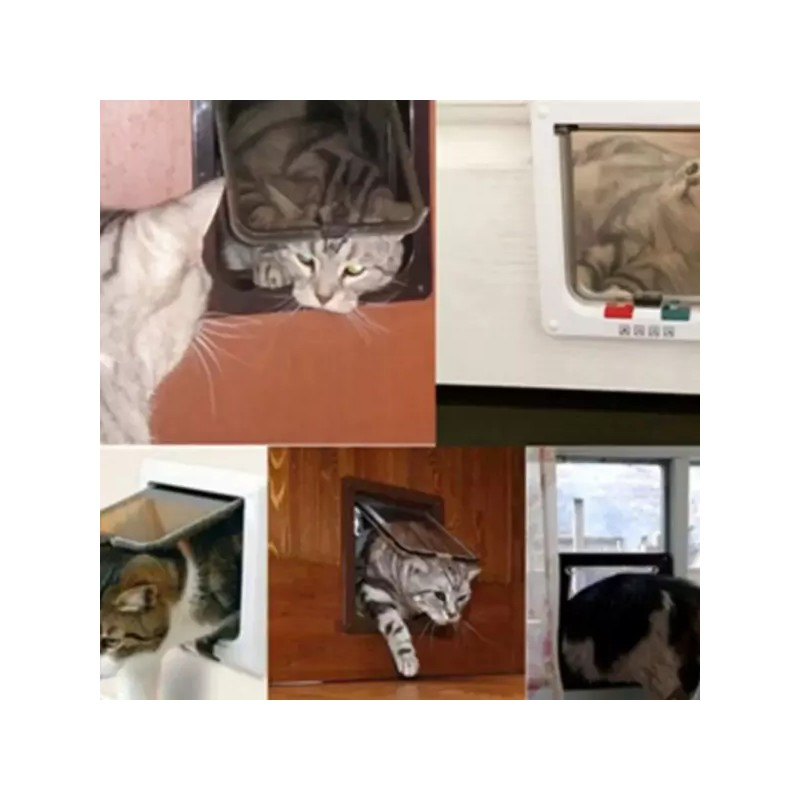 방묘문만들기 고양이중문 방문펫도어 [B. 갈색 작은 유리] Cat Door for