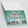 Breitenwerk A4 XXL Santa and Reindeer Christmas Card with Envelope