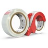 [110 Total Yards] Clear Packing Tape with Dispenser [2 Pack]