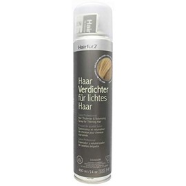 Hairfor2 Haarverdichtungsspray gegen lichtes Haar | Haarpuder | Streuhaar | HaarauffÃ¼ller | Haarausfall | Haarverdichter (400ml, Mittelblond)