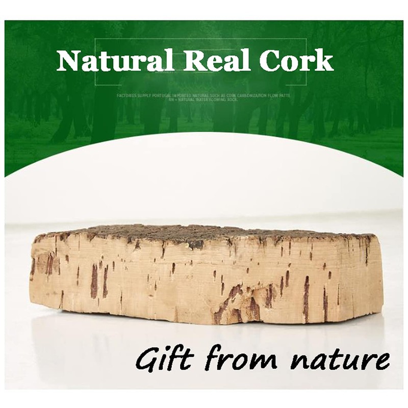 PHBSF Natural Oak Bark Cork Leather Fabric, 100cm*137cm, 0.5mm Thick,