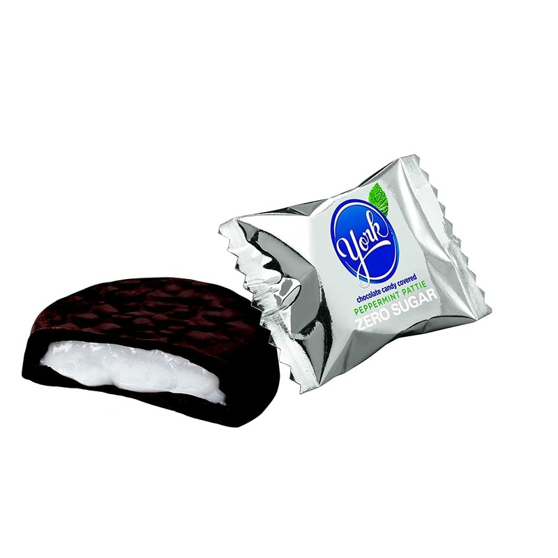 YORK Zero Sugar Chocolate Peppermint Patties Candy, Individually Wrapped, Aspartame