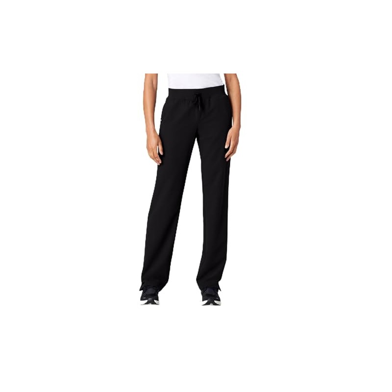 Jaanuu Xenos Women's 5-Pocket Classic Mid-Rise Scrub Pant - Black
