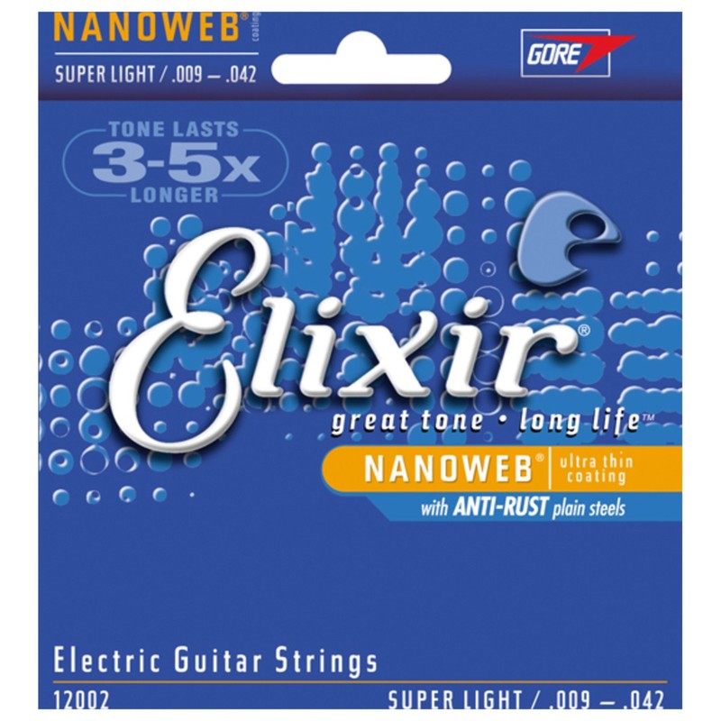 3 Sets of Elixir 12002 Super Light Electric Strings (9-42)