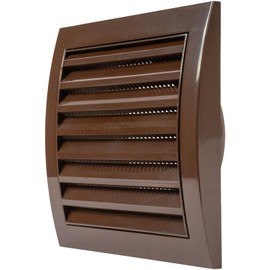Brown Exhaust Hood Vent 4'' Inch with Built-in Pest Guard Screen, Brown, Air Vent Cover, HVAC Exhaust Vent Duct Cover, Exhaust Cap