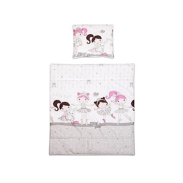 Baby Comfort 2 Piece Reversible Duvet Cover & Pillowcase 80x70 cm Set for Crib, Cradle or Pram (Big Stars)