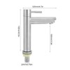 G1/2in Stainless Steel Bathroom Basin Sink Faucet Single Cold Water