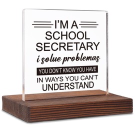 Appreciation Thank You Gift for Madam Secretary, Secretary Gifts for Women, Funny Administrative Professional Day Gifts, Congratulations Gifts for School Secretary, Desk Decorative Sign SK175
