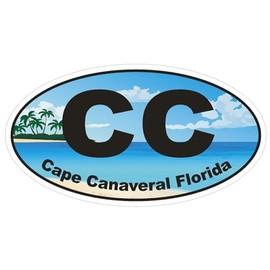Generic Cape Canaveral Florida Oval Bumper Sticker D1138
