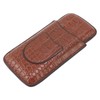 3 Finger Cigar Case Artificial Leather Soft Anti Fade Breathable