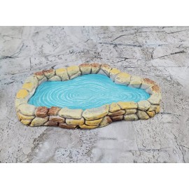Small Miniature Garden Pond Pool Resin 1:12 Scale Dollhouse