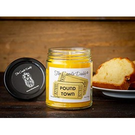 The Candle Daddy One Ticket to Pound Town - Lemon Pound Cake Scented - Funny 6 oz Jar Candle- 40 Hour Burn Time. Great Gift for Him, Him, Boyfriend, Girlfriend, Wife, Husband, BFF Best Friend Anniversary