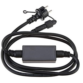 Star Trading 1.8m Power Cable for LED Lighting System Plug Lead for Outdoor Lighting System Black IP44
