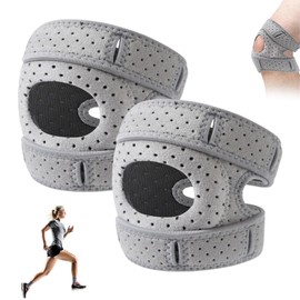 GOUYENG Patella Kniebandage,2 Stück Kniestütze,Kniebandage Männer Damen,Verstellbarer Patellasehnenbandage,Patellasehnen-Stützband,Knee Support für Sportler,für Laufen,Gelenkschmerzlinderung