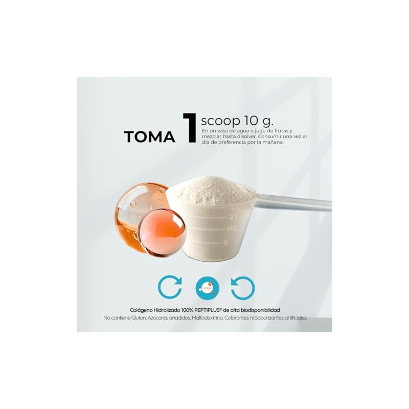 Colágeno Hidrolizado Adicionado con Magnesio y Vitamina C, 300 g
