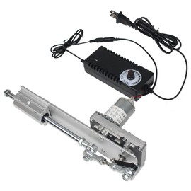 CNCTOPBAOS DC24V Reciprocating Linear Actuator Stroke 2-8CM 3 Inch,Adjustable Telescopic Rocker Arm Mechanism Gear Motor Speed Regulation Adapter 120RPM 0.78"-3.14"