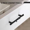 Huyfoig 3 Inch Cabinet Pulls, Black Tree Branch Cabinet Handles,
