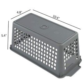 Doryh Plastic Baskets for Organizing, Grey, Set of 4