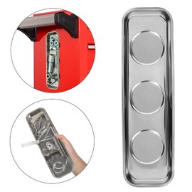 VASTOOLS VASTOOLS Magnetic Parts Tray 3pc,for Socket Screw Nuts Bolts Metal Parts,Extra Strong Magnet,Thickened Tray,Stainless Steel