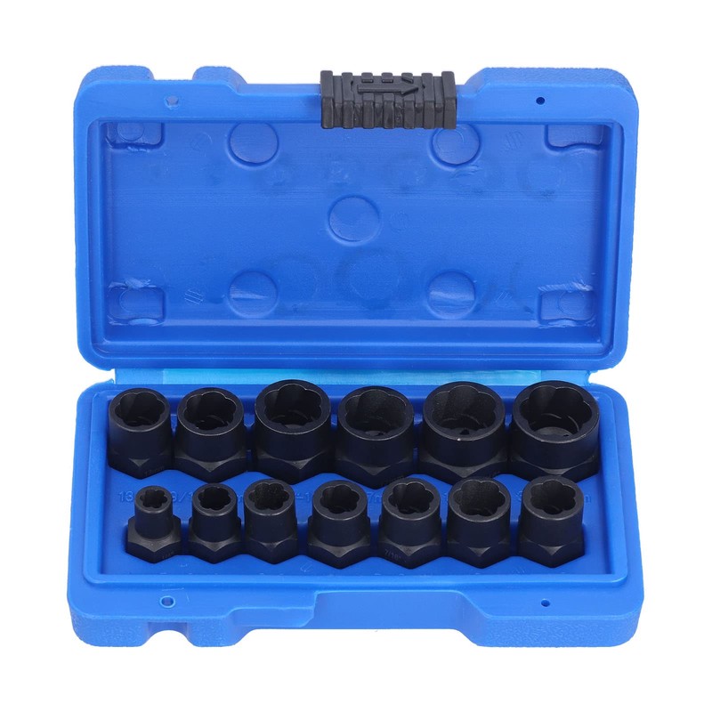 13 Piece Nut Extractor Set, and Nut Remover with Storage