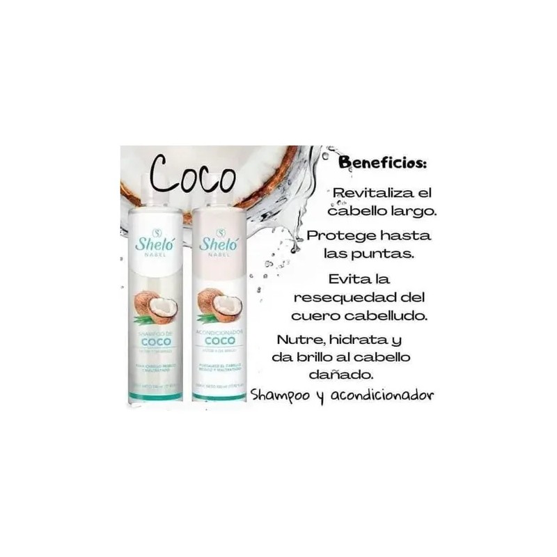 Kit Shampoo + Acondicionador De Coco Nutre Hidrata Da Brillo