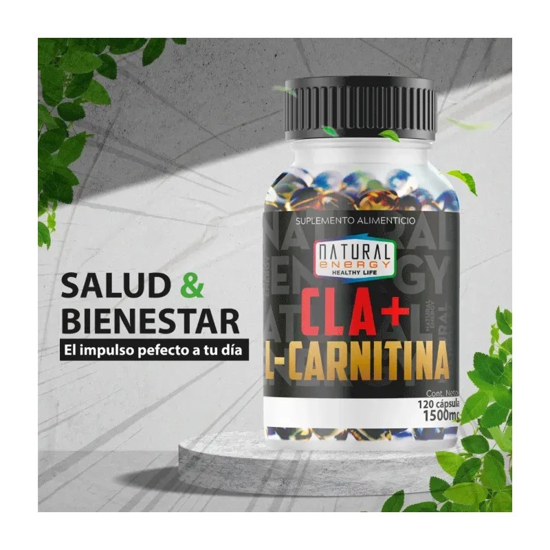 Cla + L-carnitina Natural Energy 1500mg. Con 120 Capsulas