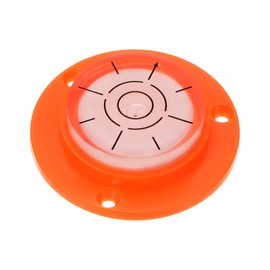 HARFINGTON High Precision Horizontal Bubble Level 12x49mm Round Bull's-Eye Level Measuring Layout Tools for RV TV Picture Frame Hanging Tool Leveler, Orange White