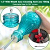 Jarkyfine Blown Glass Hummingbird Feeder, Blue, 20 oz