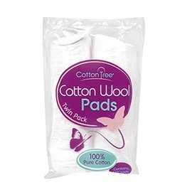 Cotton Tree 100% Pure Cotton, Round Cotton Wool Pads, 120 Count (Pack of 1) White B00FRIAETW_1