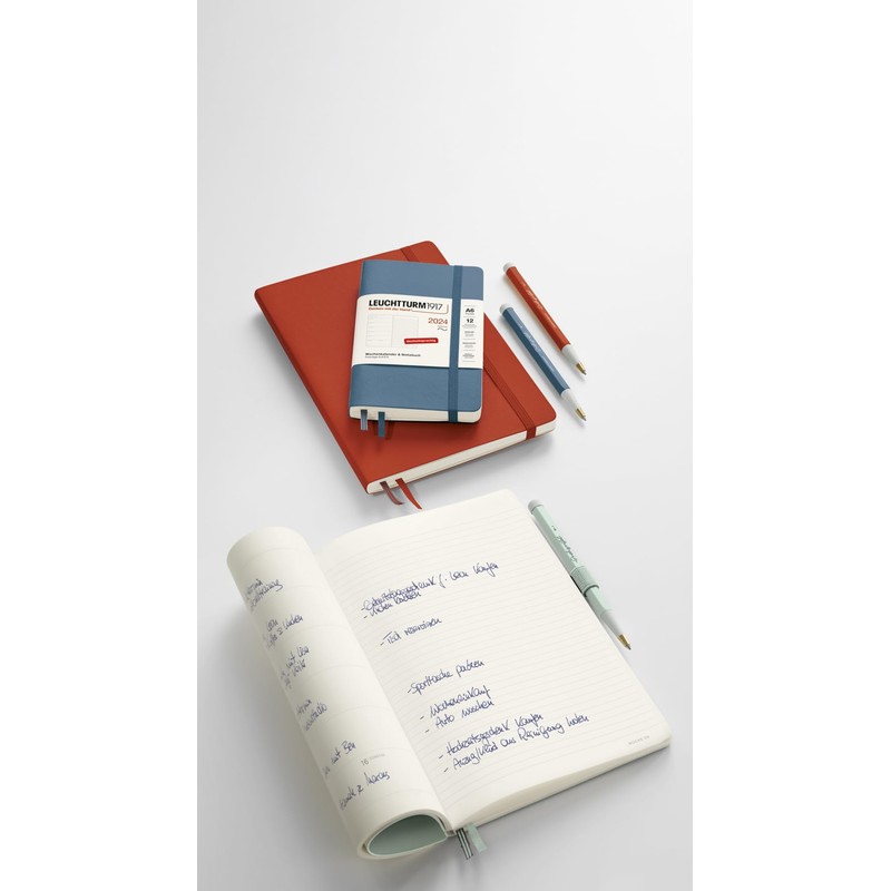 LEUCHTTURM1917 367769 Weekly Calendar & Notebook Medium (A5) 2024, Soft