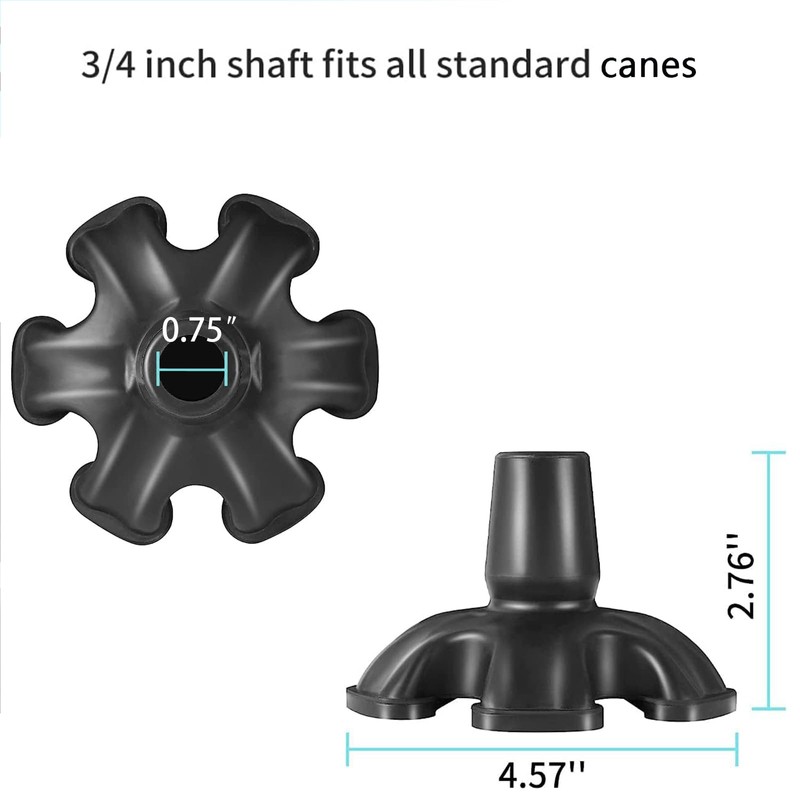 Cane Tip 3/4 inch Self Standing Cane Tip Heavy Duty