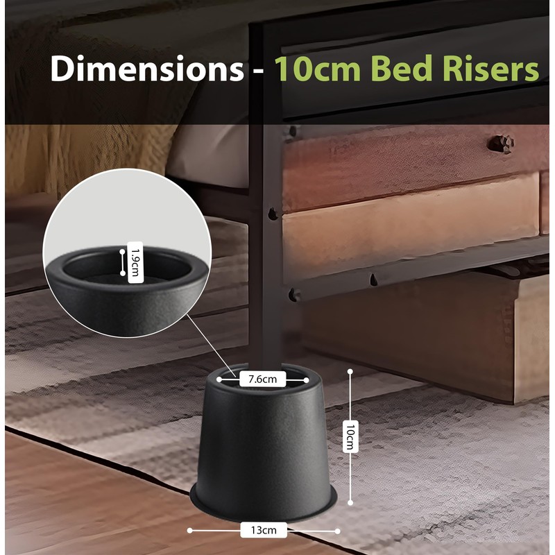 OXENDURE 4" Strong Bed & Furniture Lifters - Your Ideal