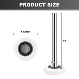 6200ZZ Bearing Nylon Garage Door Roller 2" Sealed Quiet Garage Door Rollers 4" Stem White Pack of 10