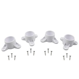 Haidong PVC Table Leg Caps PVC Flange For 3/4 Inch PVC Pipes For Making Storage Shelves and Supporting Feet 4PCS